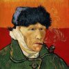 Vincent van Gogh | Master apollon Selbstporträt mit verbundenem Ohr und Pfeife – Van Gogh