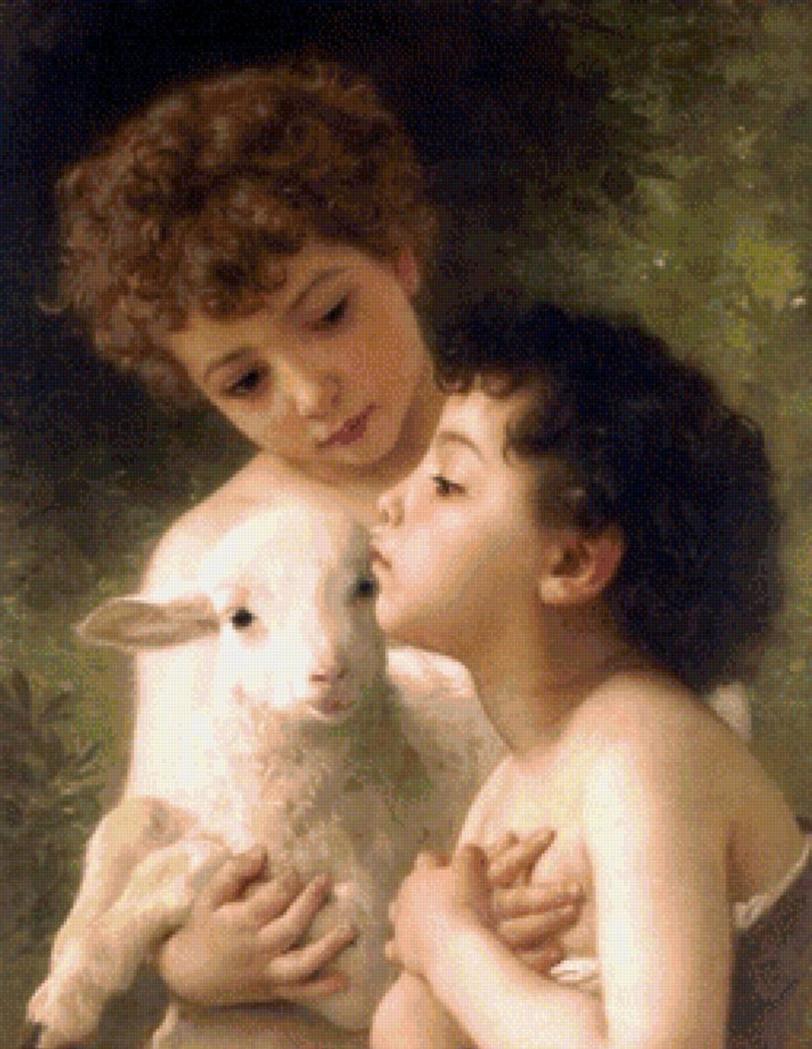 William Bouguereau | Master apollon Kinder mit Lamm – William Bouguereau