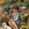 Pierre-Auguste Renoir | Master apollon Junge Leute mit ihrem kleinen Hund - Pierre-Auguste Renoir