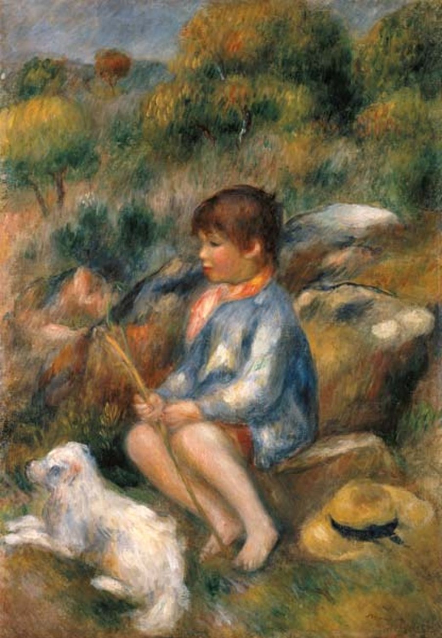 Pierre-Auguste Renoir | Master apollon Junge Leute mit ihrem kleinen Hund - Pierre-Auguste Renoir