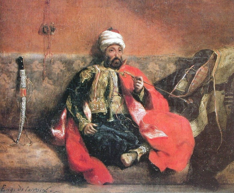 Eugene Delacroix | Master apollon Türkisches Rauchen auf einer Couch – Eugene Delacroix