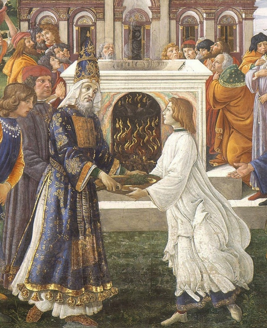 Sandro Botticelli | Master apollon Die Reinigung des Aussätzigen und die Versuchung Christi in der Sixtinischen Kapelle: Detail der Reinigung – Sandro Botticelli