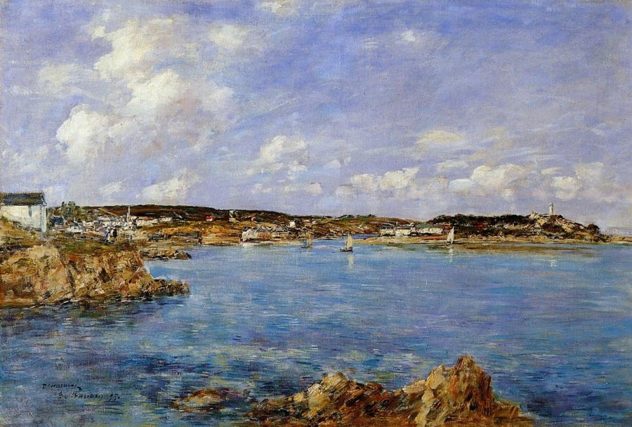 Eugene Boudin | Master apollon Douarnenez, Die Bucht, Blick auf die Insel Tristan – Eugene Boudin