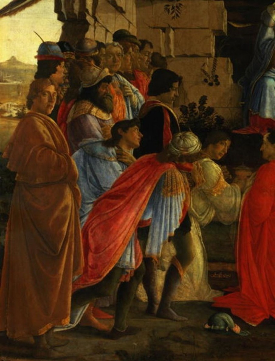 Sandro Botticelli | Master apollon Die Anbetung der Könige, Detail des Selbstporträts und der Medici-Familie – Sandro Botticelli