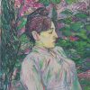 Henri aus Toulouse-Lautrec | Master apollon Verts (Frau sitzt in einem Garten) - Toulouse Lautrec