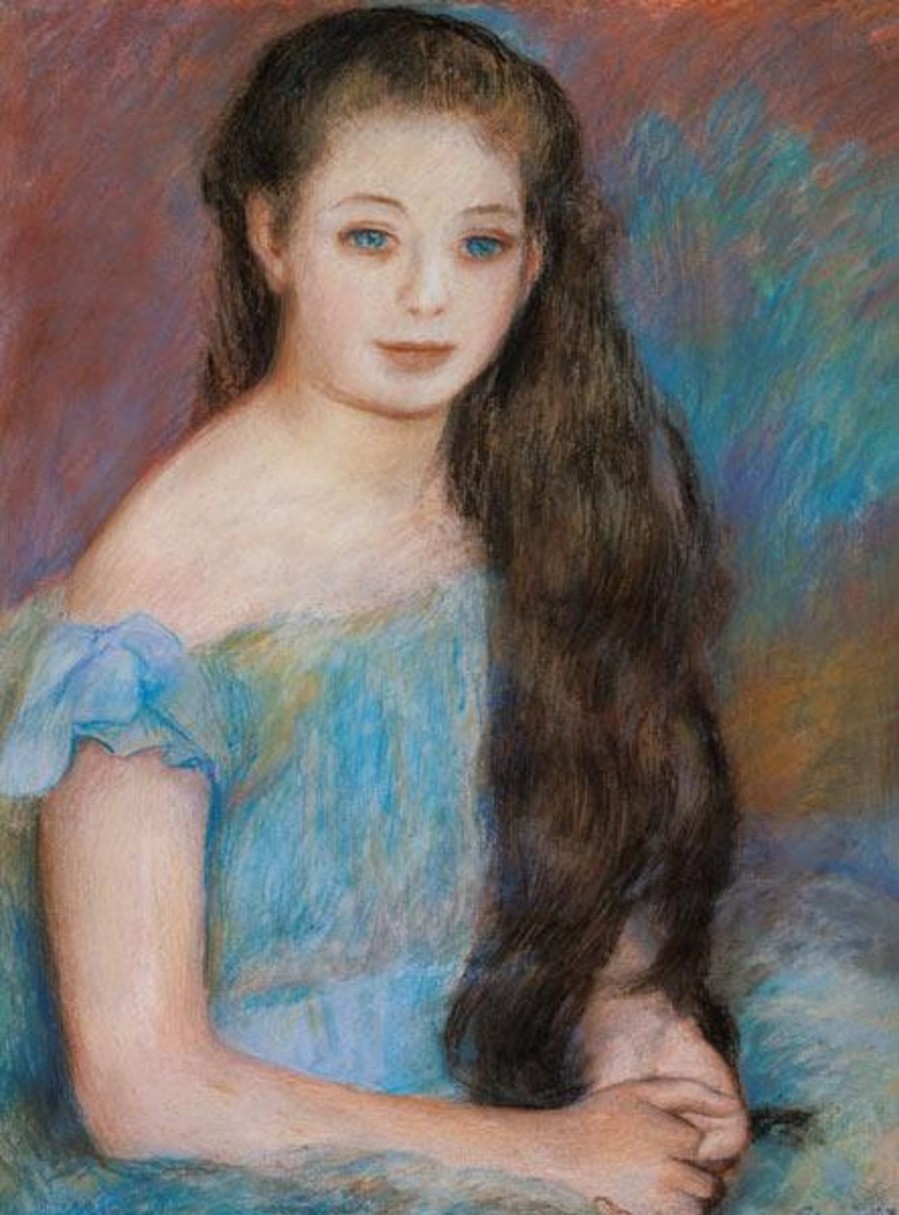 Pierre-Auguste Renoir | Master apollon Schwarzhaariges Mädchen mit blauen Augen – Pierre-Auguste Renoir