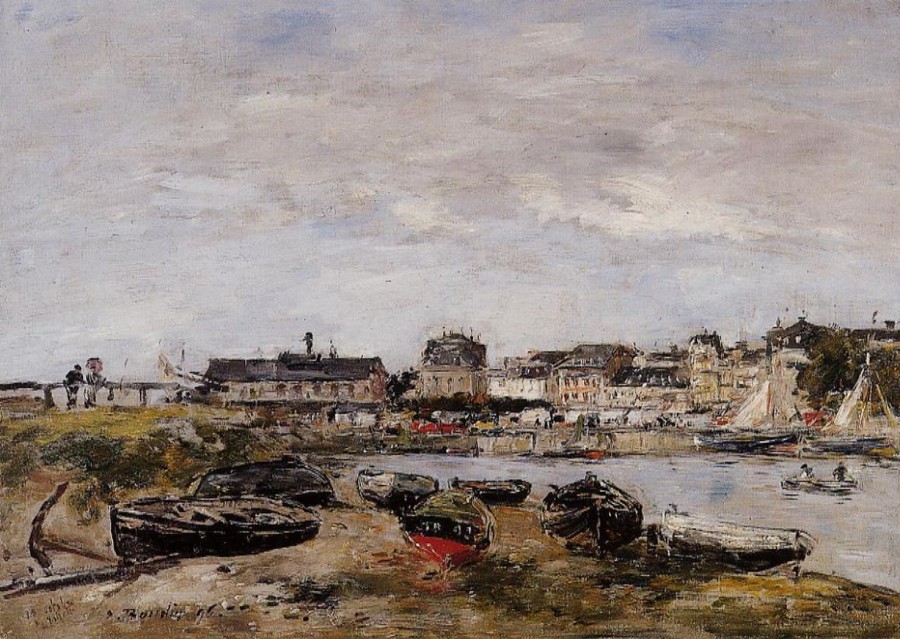 Eugene Boudin | Master apollon Blick auf den Hafen, Trouville - Eugene Boudin