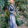 Pierre-Auguste Renoir | Master apollon Frau in einem blauen Kleid steht im Garten von Saint-Cloud – Pierre-Auguste Renoir