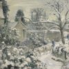 Camille Pissarro | Master apollon Wirkung von Schnee mit Kühen in Montfoucault – Camille Pissarro