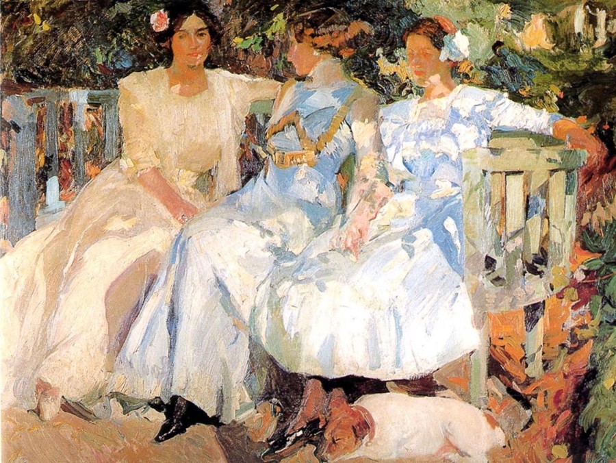 Joaquin Sorolla | Master apollon Meine Frau und meine Töchter im Garten – Sorolla