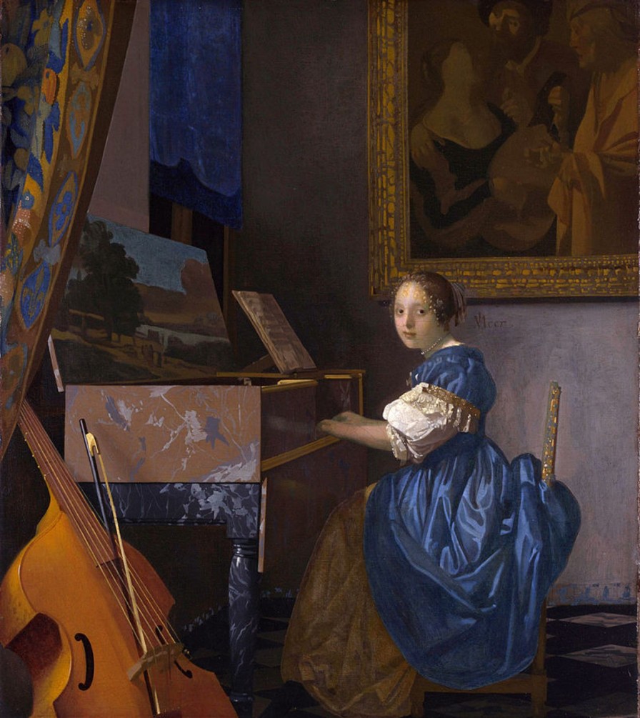 Johannes Vermeer | Master apollon Junge Frau spielt die Jungfrau - Johannes Vermeer