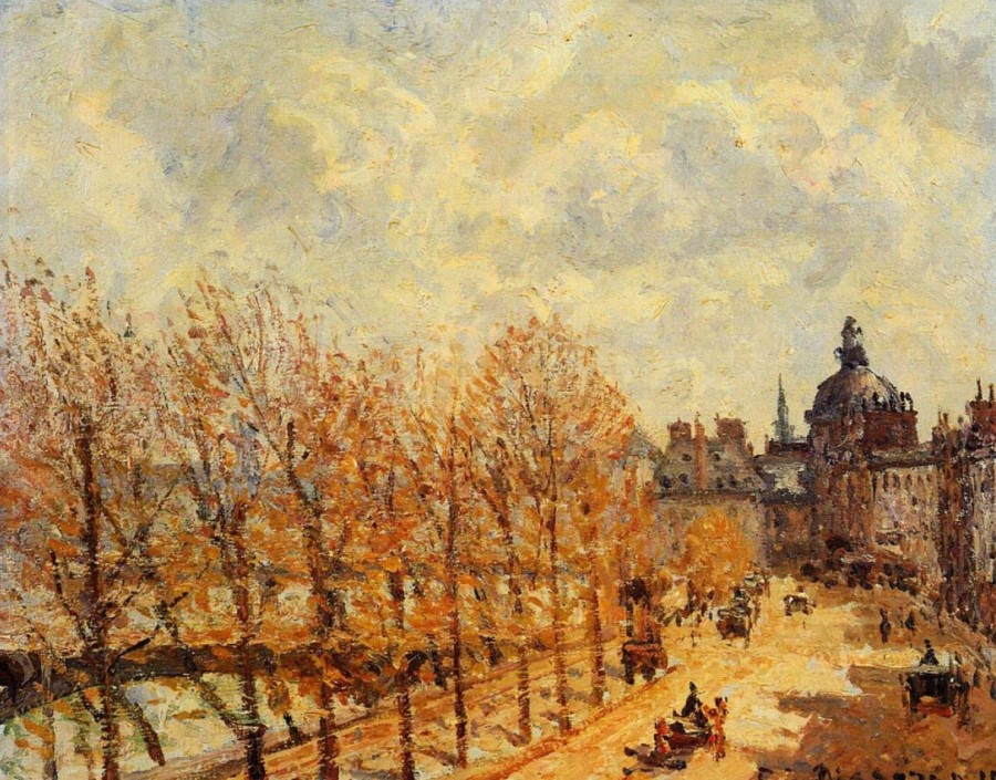 Camille Pissarro | Master apollon Der Quai Malaquais am Morgen, sonniges Wetter - Camille Pissarro