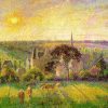 Camille Pissarro | Master apollon Die Kirche und der Bauernhof von Eragny – Camille Pissarro