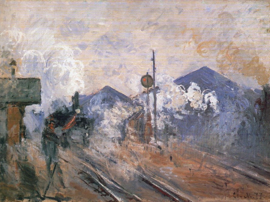 Claude Monet | Master apollon Die Ausgangsspuren vom Bahnhof Saint-Lazare – Claude Monet