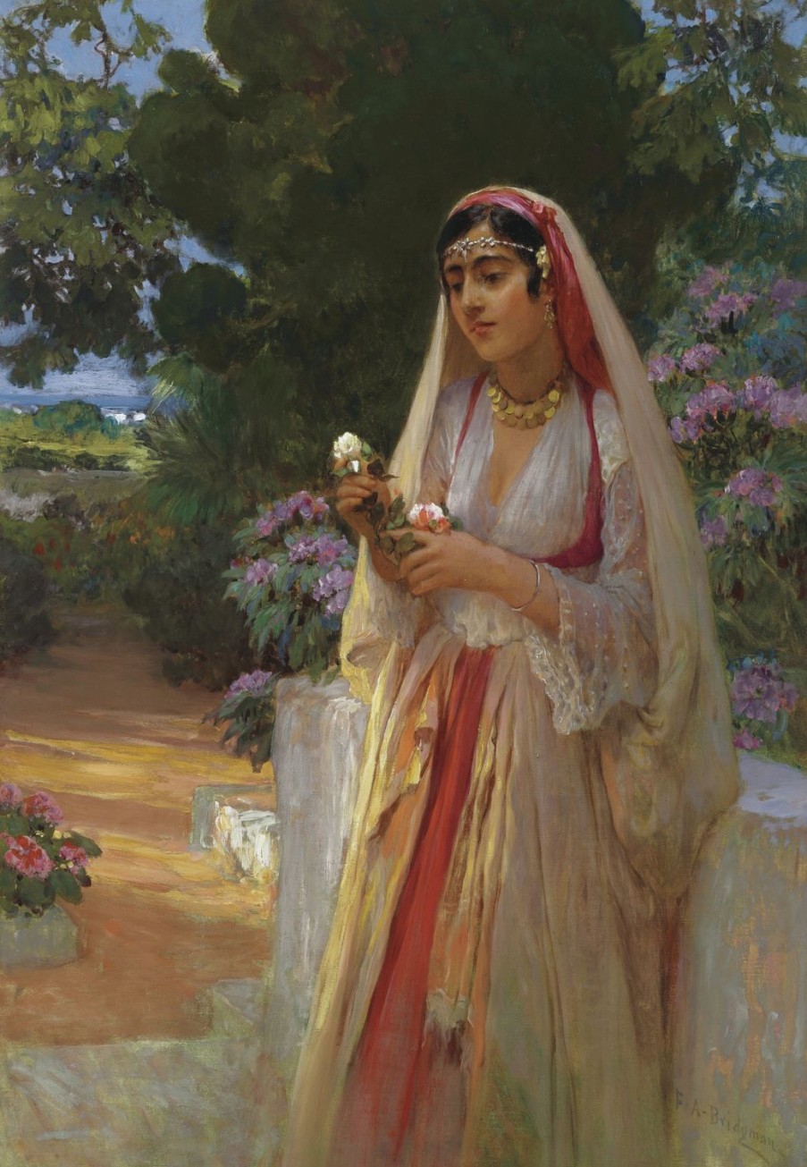 Frederick Arthur Bridgman | Master apollon Eine orientalische Schönheit – Frederick Arthur Bridgman