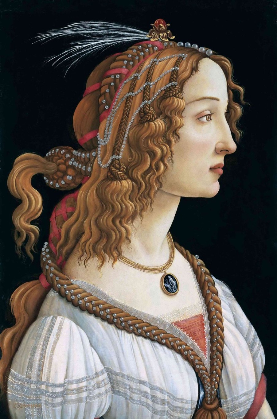 Sandro Botticelli | Master apollon Idealisiertes Porträt einer Frau (Porträt von Simonetta Vespucci als Nymphe) – Sandro Botticelli