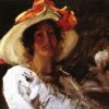 William Merritt Chase | Master apollon Porträt von Clara Stephens, die einen Hut mit orangefarbener Schleife trägt – William Merritt Chase