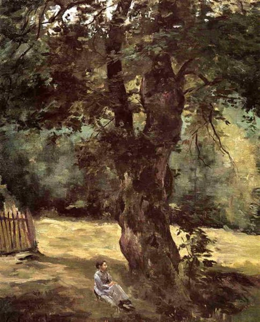 Gustave Caillebotte | Master apollon Frau sitzt unter einem Baum - Caillebotte