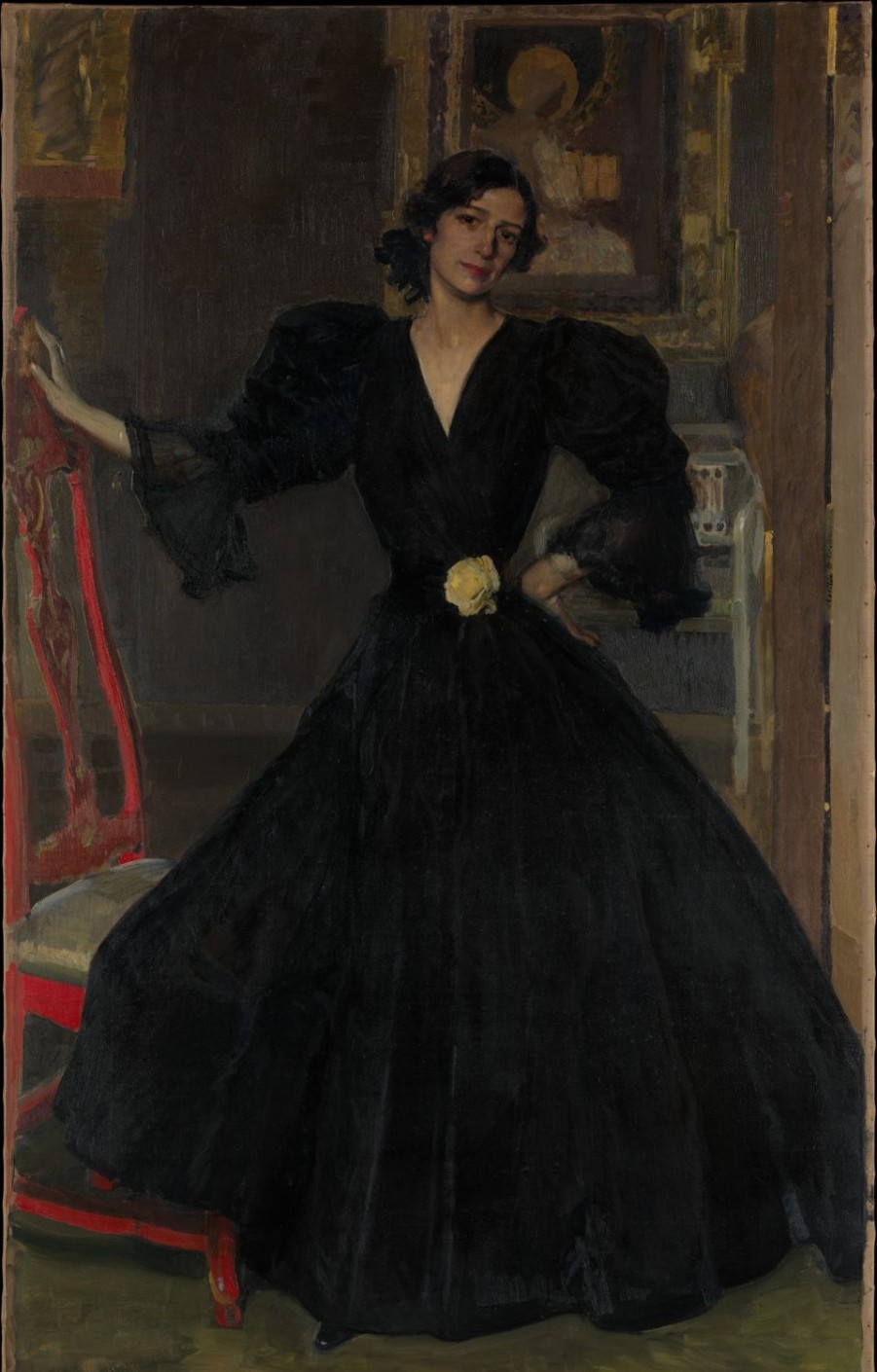 Joaquin Sorolla | Master apollon Sorolla Dame in Schwarz - Sorolla