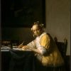 Johannes Vermeer | Master apollon Junge Frau schreibt einen Brief - Johannes Vermeer