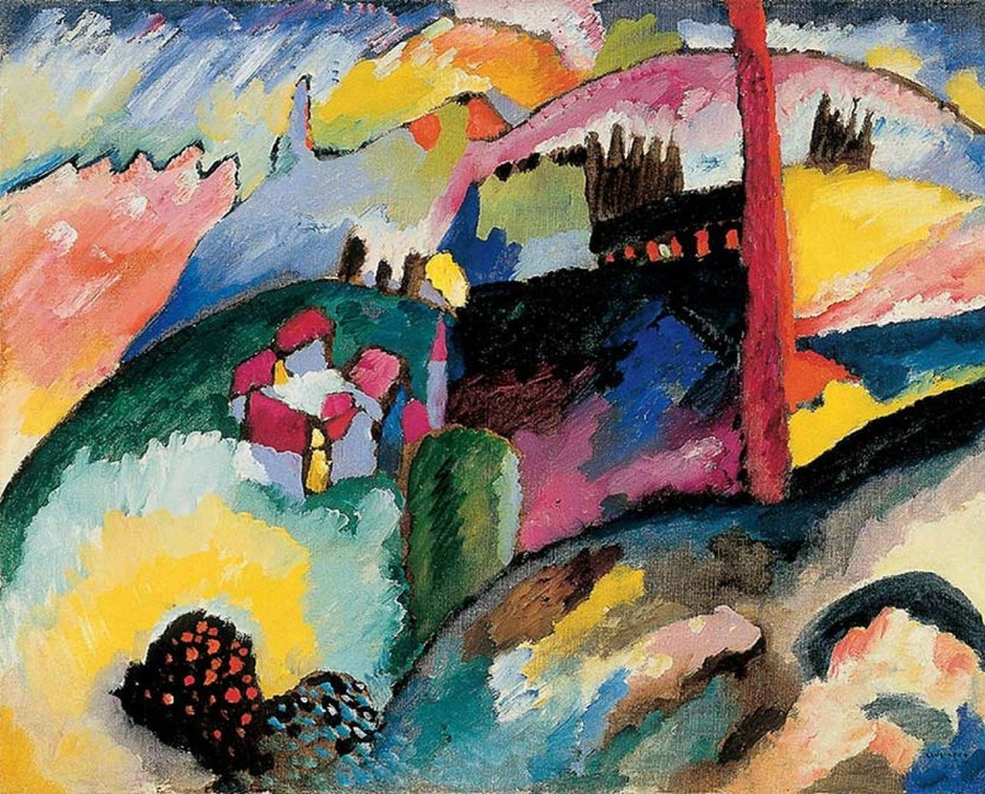 Wassili Kandinsky | Master apollon Landschaft mit Fabrikschornstein - Wassily Kandinsky