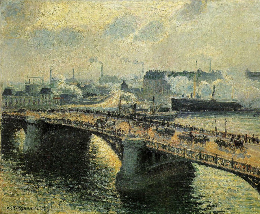 Camille Pissarro | Master apollon Die Booeeldieu-Brücke in Rouen – Camille Pissarro