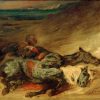 Eugene Delacroix | Master apollon Die zwei toten Pferde auf dem Schlachtfeld – Eugene Delacroix