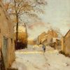 Alfred Sisley | Master apollon Eine Dorfstraße im Winter – Alfred Sisley