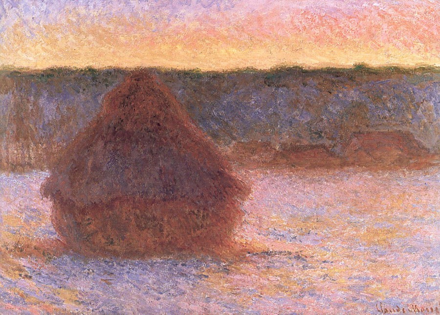 Claude Monet | Master apollon Mühlstein, Sonnenuntergang, Winter - Claude Monet