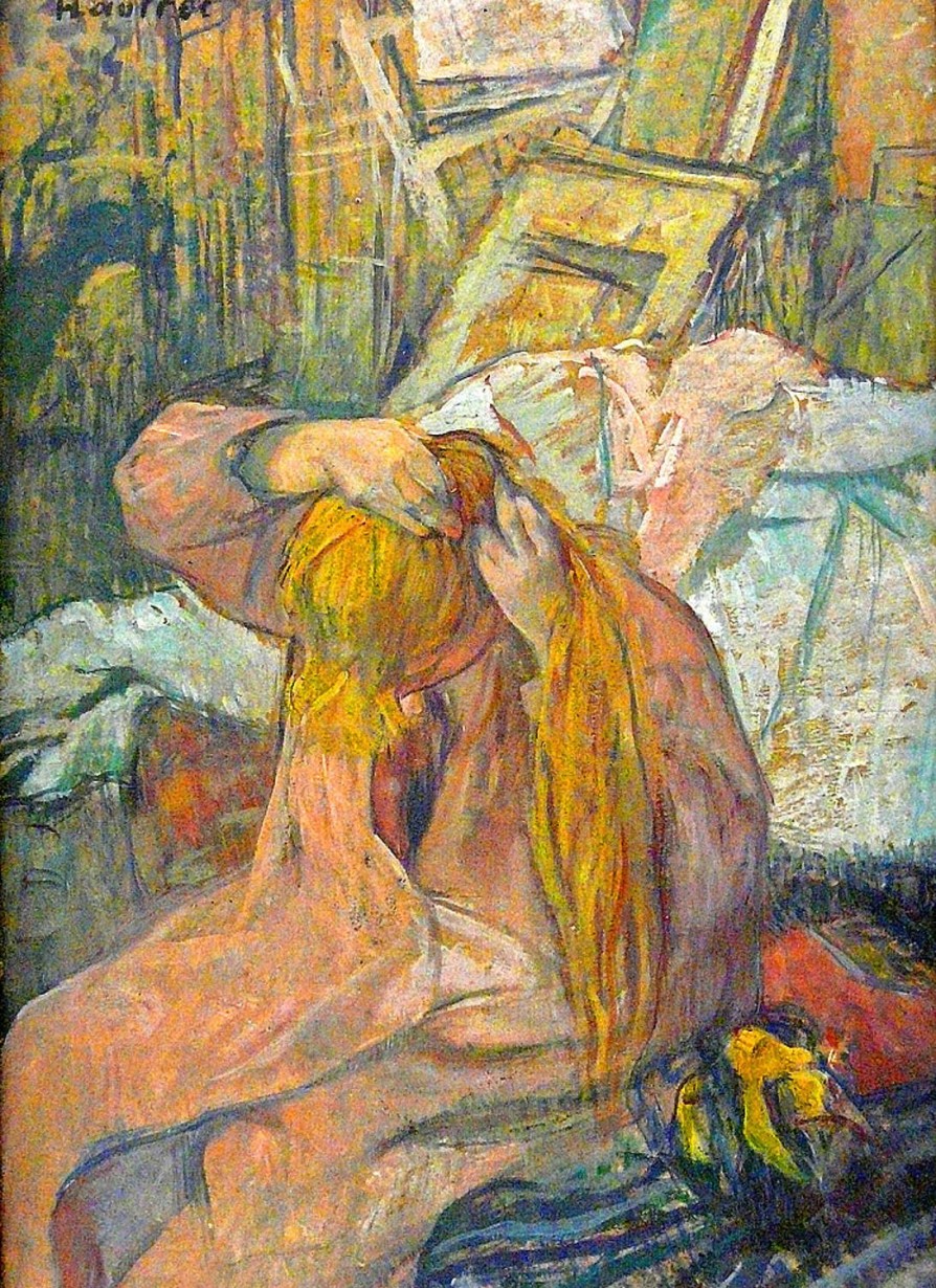 Henri aus Toulouse-Lautrec | Master apollon Frau frisiert sich die Haare - Toulouse Lautrec