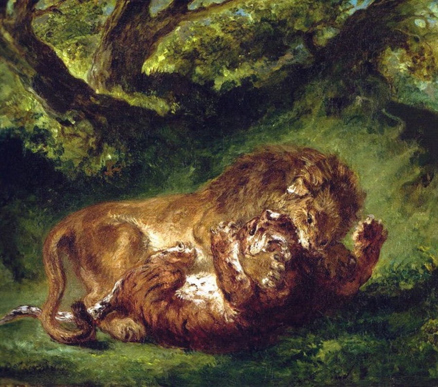 Eugene Delacroix | Master apollon Kampf zwischen dem Löwen und dem Tiger – Eugene Delacroix