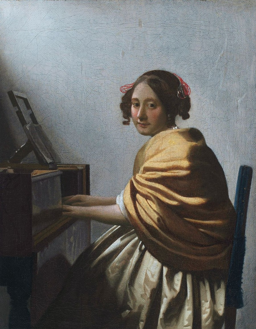 Johannes Vermeer | Master apollon Dame spielt die Jungfrau - Johannes Vermeer